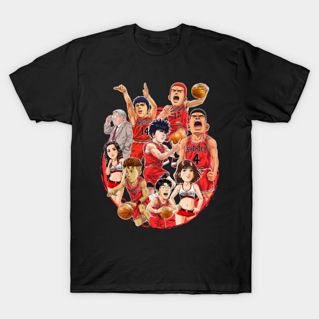 Slam Dunk black T-Shirt by KZDENG